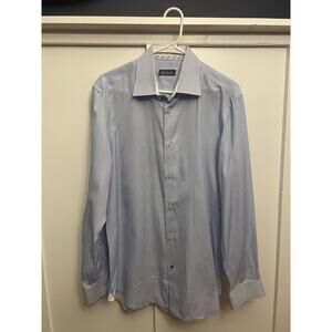Robert Graham Men’s Dress Shirt Blue/White Striped Classic Preppy Sz‎ 42 16.5